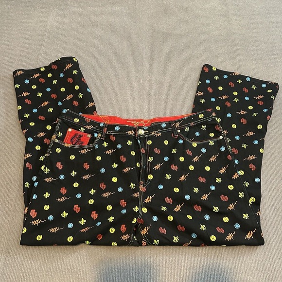 Vintage Ruff Ryders Denim Jeans‎ RR Embroidered Logo Baggy Mens 40-42 Rare - Picture 5 of 11